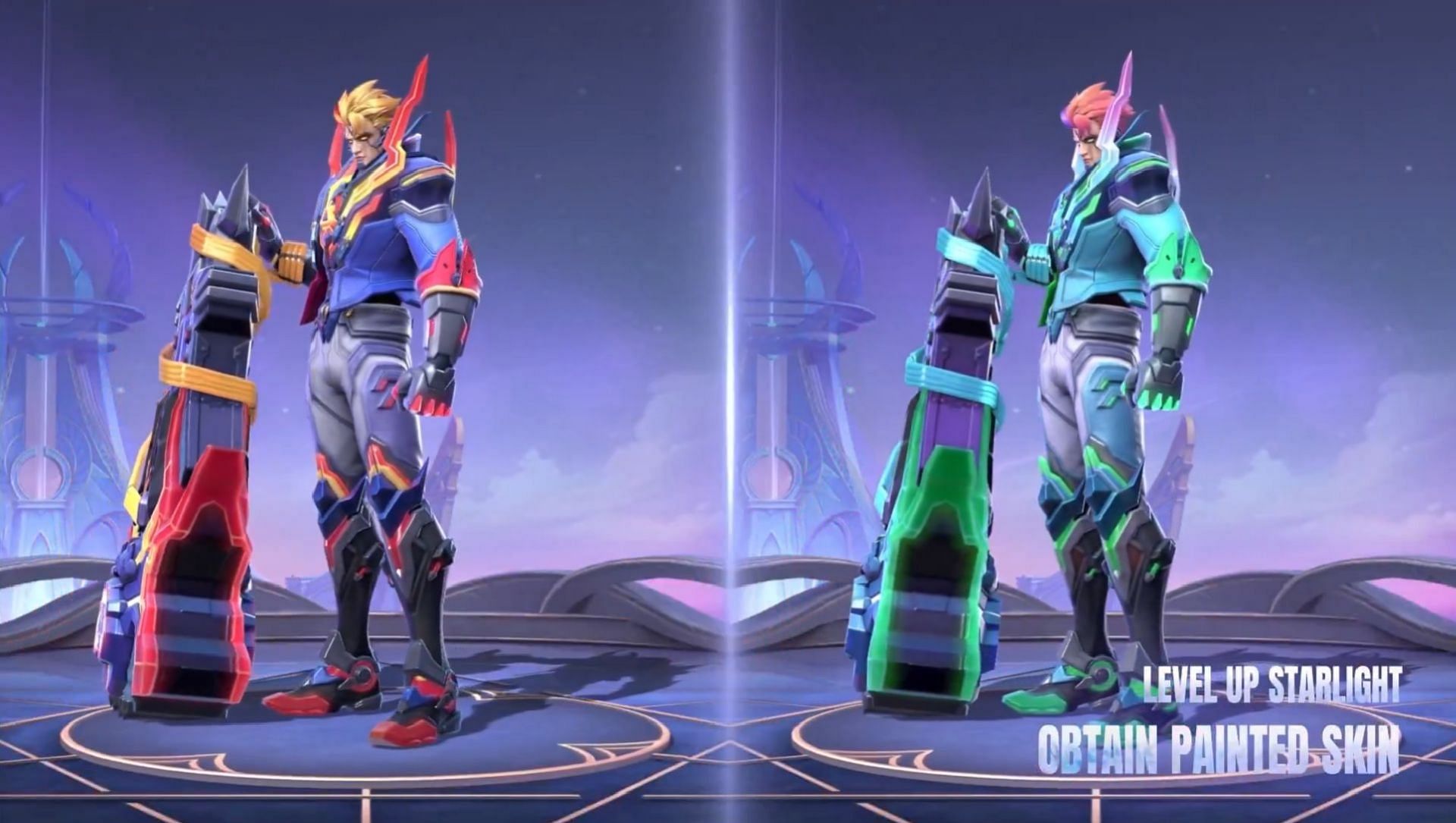 The two variants of Phoveus "Matrix Maverick" skin (Image via Moonton Games)